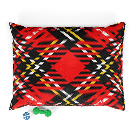 Red Plaid Pet Bed